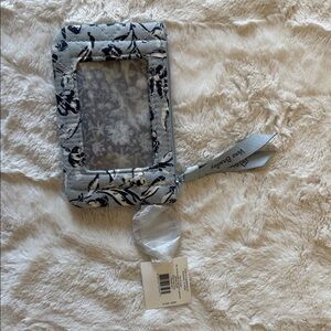 Vera Bradley Blue and Black Floral Wristlet